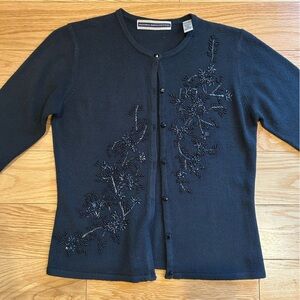 Amanda Smith Petites Black Sweater Twinset